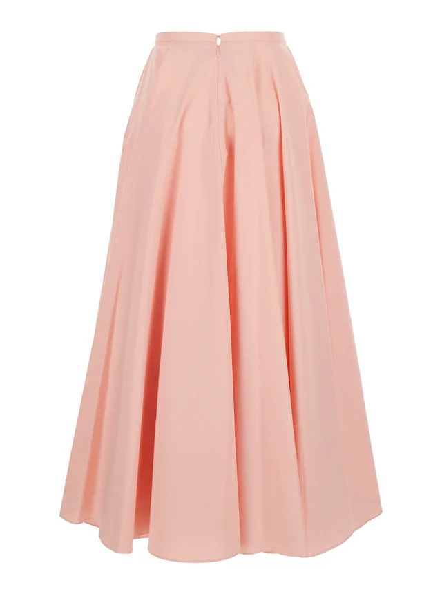GIVENCHY Pink A-Line Skirt with Flared Design in Cotton for Women in Pink, photo 4 of 6 from Gaudenzi Boutique