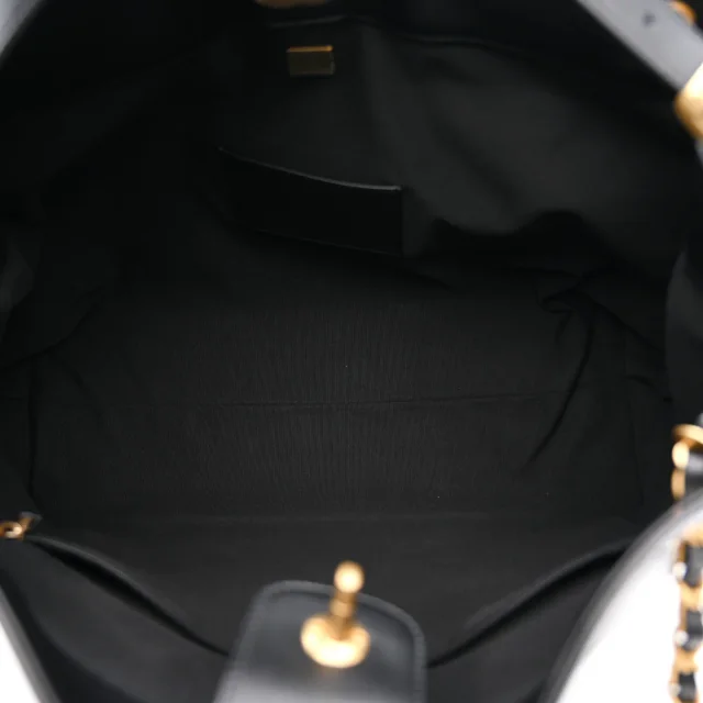 Chanel Stitched Large Shopping Bag Black in Black Calfskin from FASHIONPHILE, photo 5 of 11