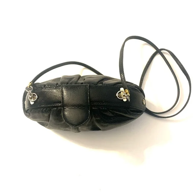 Judith Leiber Vintage Lizard Mini Crossbody Bag And Clutch, Black in black Lizard from Poshmark, photo 4 of 11