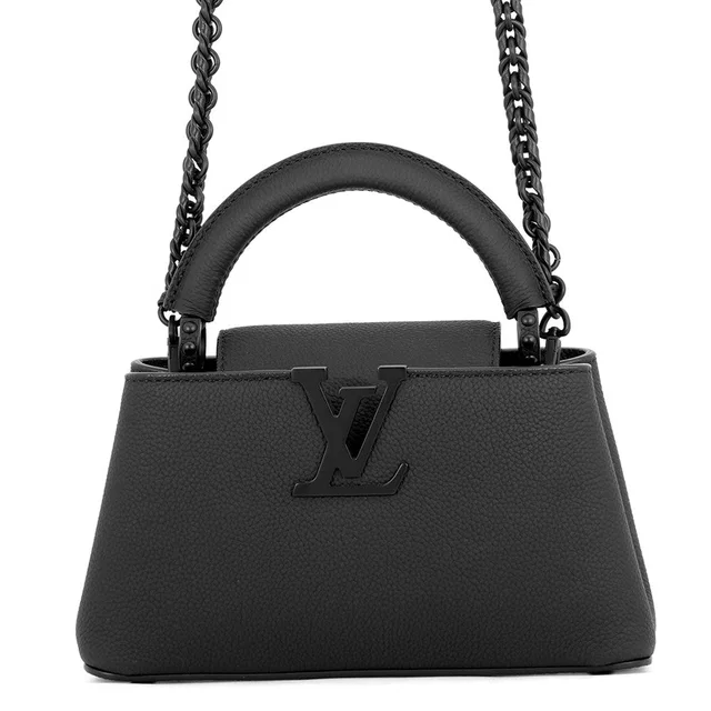 Louis Vuitton Capucines EW All BlackM23955 MattCalf Leather Size MINI in Leather from GALLERY RARE
