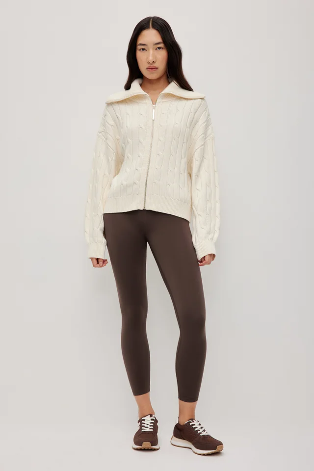 Athletica Zip Knit Jacket in White from Aje, photo 1 of 1