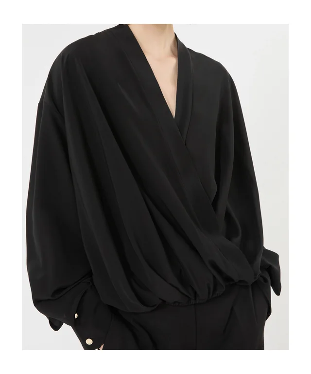 Sportmax Loose-fit pure silk shirt - Black, photo 5 of 5 from SENSER