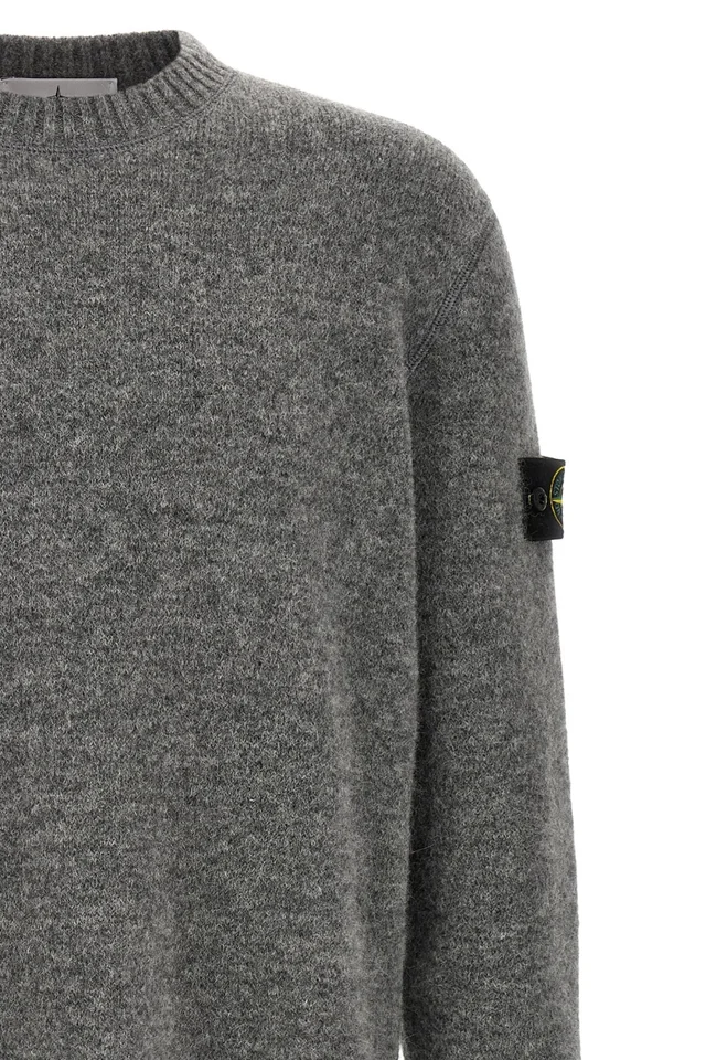 Stone Island Badge Crewneck Knitted Sweater, photo 3 of 6 from SENSER