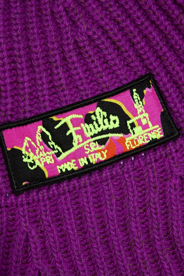 Pucci Ribbed Wool-Blend Beanie with Appliquéd Logo, photo 3 of 6 from THE OUTNET