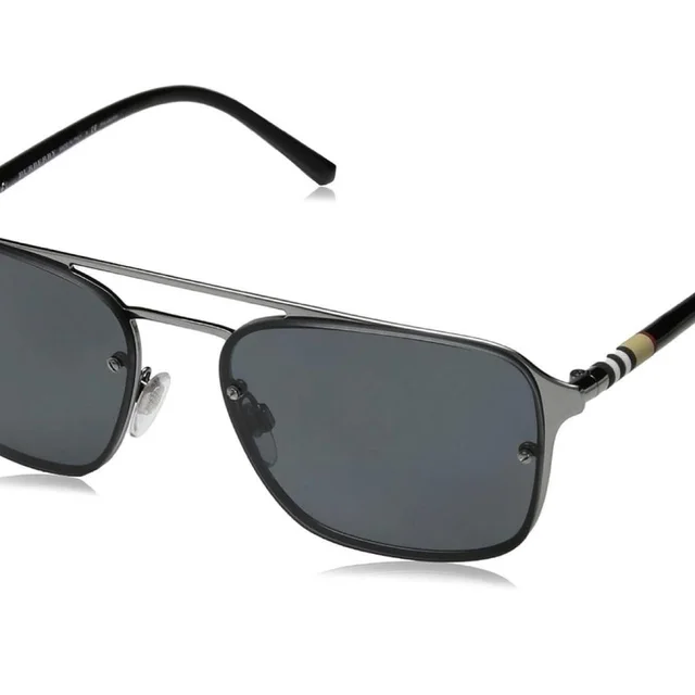 Burberry Men's Aviator Sunglasses - Black/Grey in gray|black from Depop, photo 1 of 1