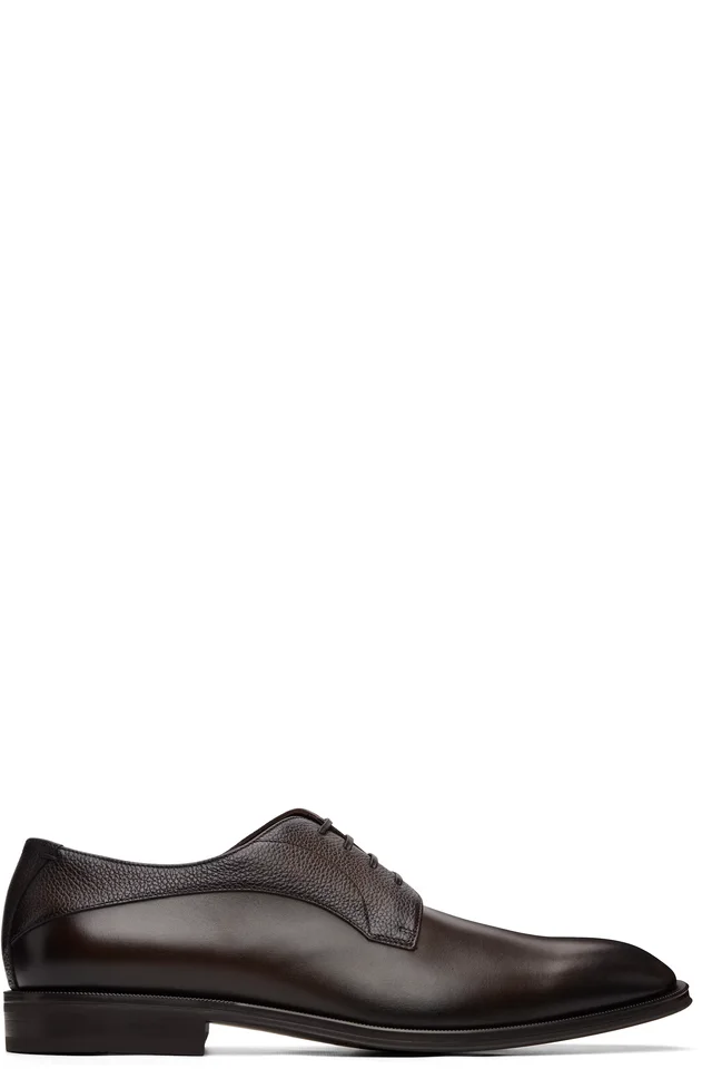Brown Calfskin Derbys, image 1 of 1 from SSENSE