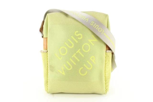 Louis Vuitton Lime Green Damier Geant Weatherly Danube in Green Canvas from Bagriculture