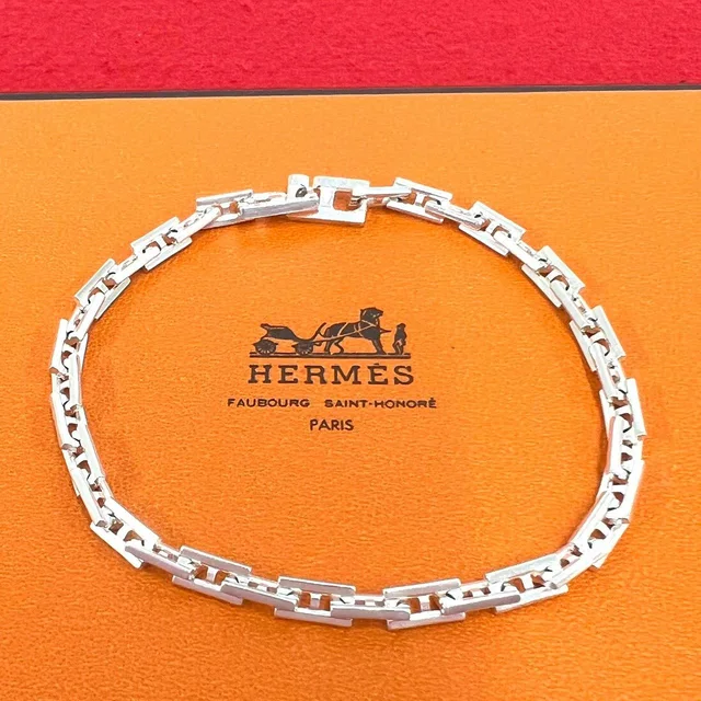 Hermès Vintage Herakles MM Bracelet 925 Sterling Silver in Silver from The Reluxe
