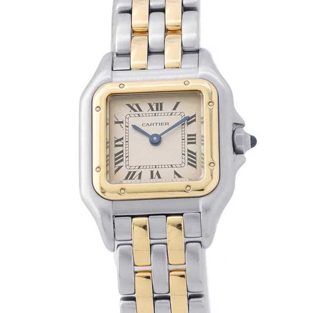 Cartier PANTHERE 2 Row W22mm × H30mm Stainless Steel K18YG Ivory DialW25029B6 in White from GALLERY RARE