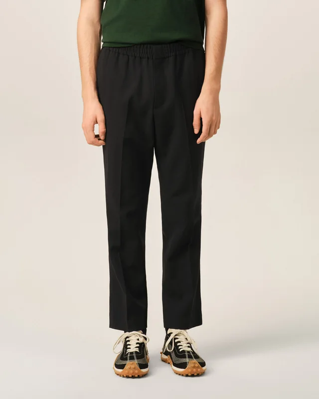 Ami Paris Ami Elasticated Waistband Straight Leg Trousers, photo 2 of 6 from SENSER