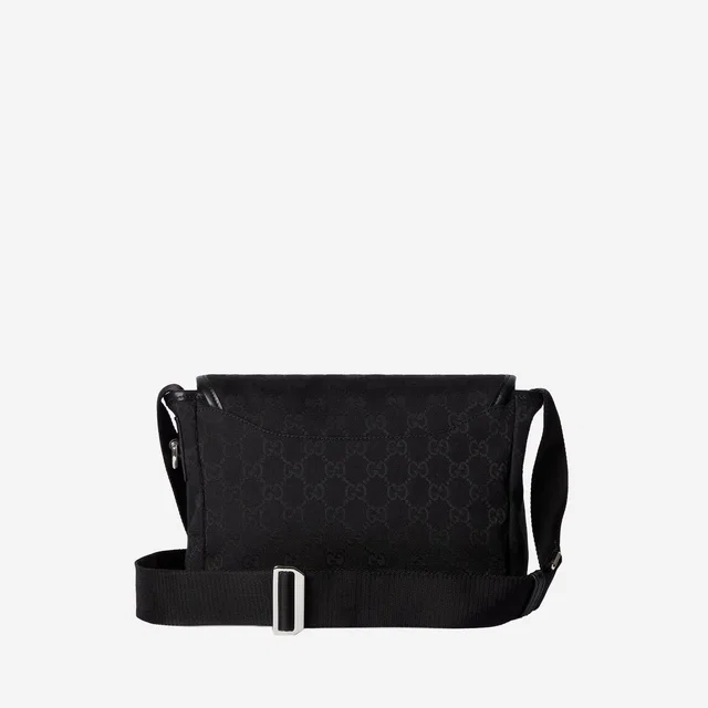 Gucci Gg Monogram Fabric Shoulder Bag — Black in Black Leather from HEWI
