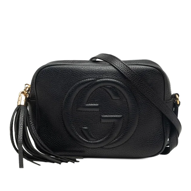 Black Gucci Calfskin Soho Disco Crossbody in Black Calfskin from Designer Revival