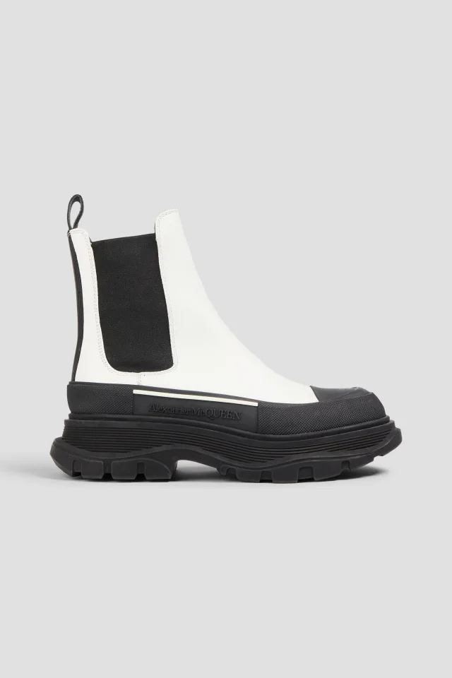 Alexander McQueen Tread Slick Chelsea Boots in White, image 1 of 1 from THE OUTNET