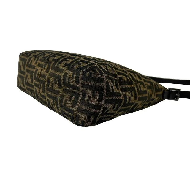 Fendi Zucca Canvas Leather Shoulder Bag in Brown Canvas from LuxUness, photo 8 of 10