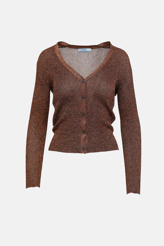 Prada 2011 Shimmer Knit Cardigan from VSP Consignment