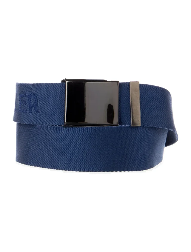 Moncler belts in blue from The RealReal