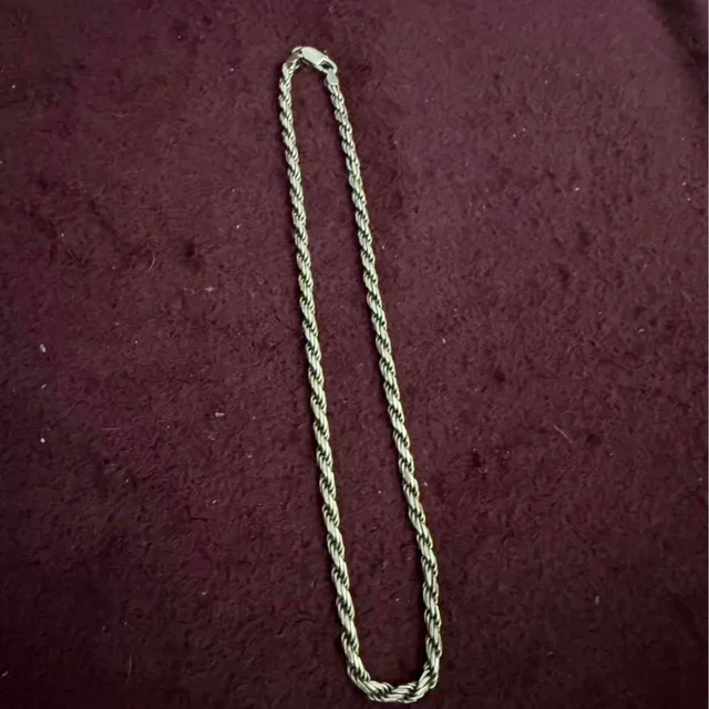Bvlgari Men's Necklace - Gold/Silver in silver|gold|gray from Depop, photo 1 of 1