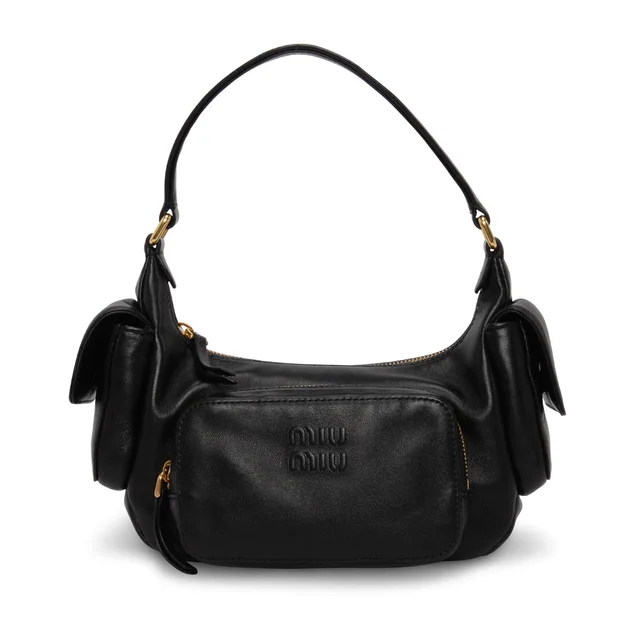Miu Miu Pocket Bag in Black Nappa leather from Blue Spinach