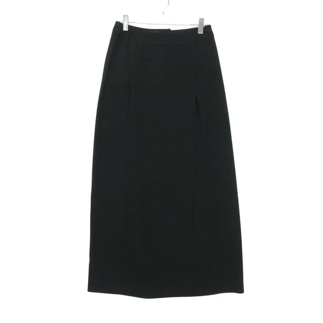 Chanel Long Skirt CC Logo Button Wrap Style Tight Maxi Length Black in Black from The Reluxe