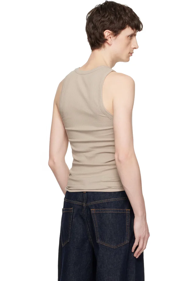 Seventh Taupe Base Rib Tank Top, photo 3 of 4 from SSENSE