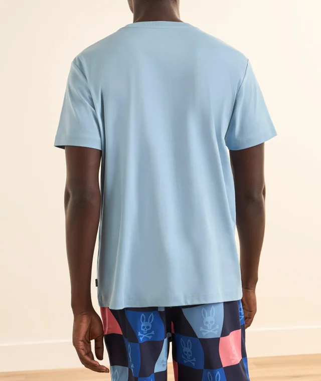 Psycho Bunny Toby Logo Pima Cotton T-Shirt in Blue Cotton & Cotton Blends, photo 3 of 5 from Harry Rosen