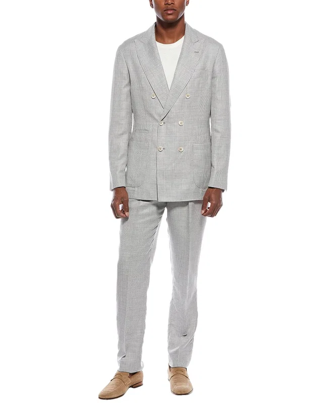 Brunello Cucinelli 2pc Wool, Linen, & Silk-Blend Suit with Pleated Pant, image 1 of 1 from Gilt
