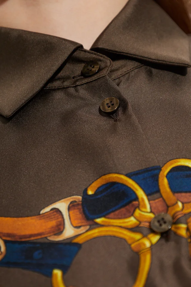 Etro Long Sleeved Belt Printed Shirt, photo 5 of 5 from SENSER