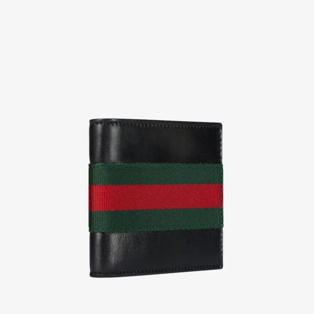 Gucci Web-Detail Leather Wallet — Black in Black Leather from HEWI, photo 5 of 5