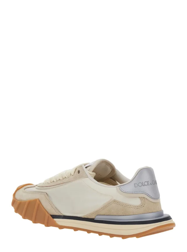 DOLCE E GABBANA 'DG Athletic' White Sneaker with DG Logo on the Side in Leather Woman in White 90% Lamb 10% Sheep, photo 5 of 8 from Gaudenzi Boutique
