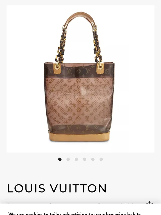 Louis Vuitton Brown Monogram Vinyl Transparent Shoulder Tote Well-Loved in brown|red Leather from Poshmark, photo 1 of 1
