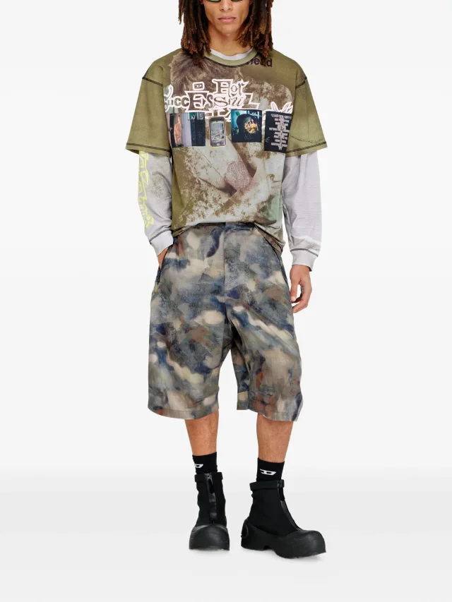 Diesel relaxed T-shirt with all-over prints and patches, photo 2 of 2 from FARFETCH