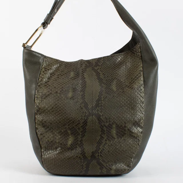 Gucci Green Python Greenwich Hobo Bag in Green Python from Labellov