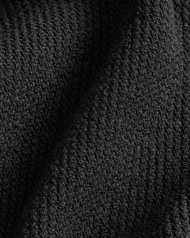 Theory Riland Crewneck Sweater in Light Bilen in BLACK, photo 6 of 14 from Theory