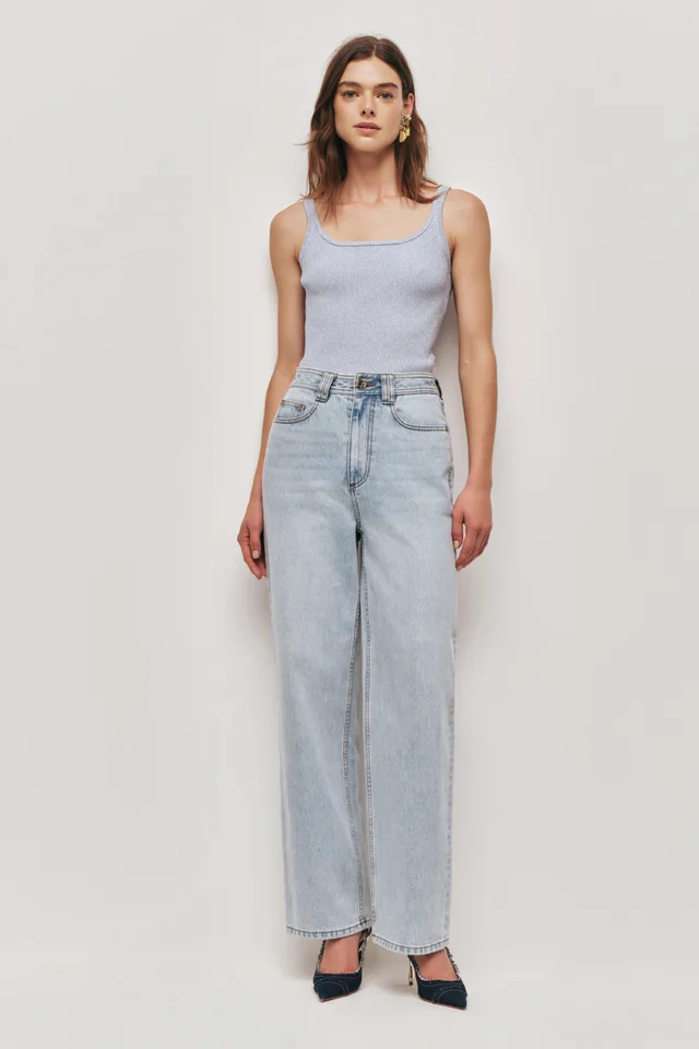 AJE Breeze Knit Tank in Blue from Aje, photo 1 of 1