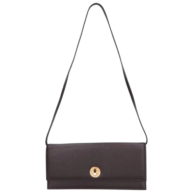 Bvlgari Leather Turnlock Wide Shoulder Bag in Leather from The Reluxe