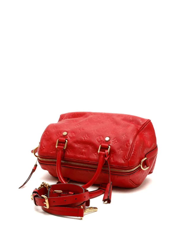Louis Vuitton Monogram Empreinte Speedy Bandoulière 25 Bag in Leather from A Retro Tale, photo 5 of 9
