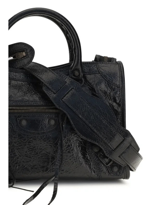 Balenciaga Le City Top Handle Bag — Black Lambskin in Black Lambskin from HEWI