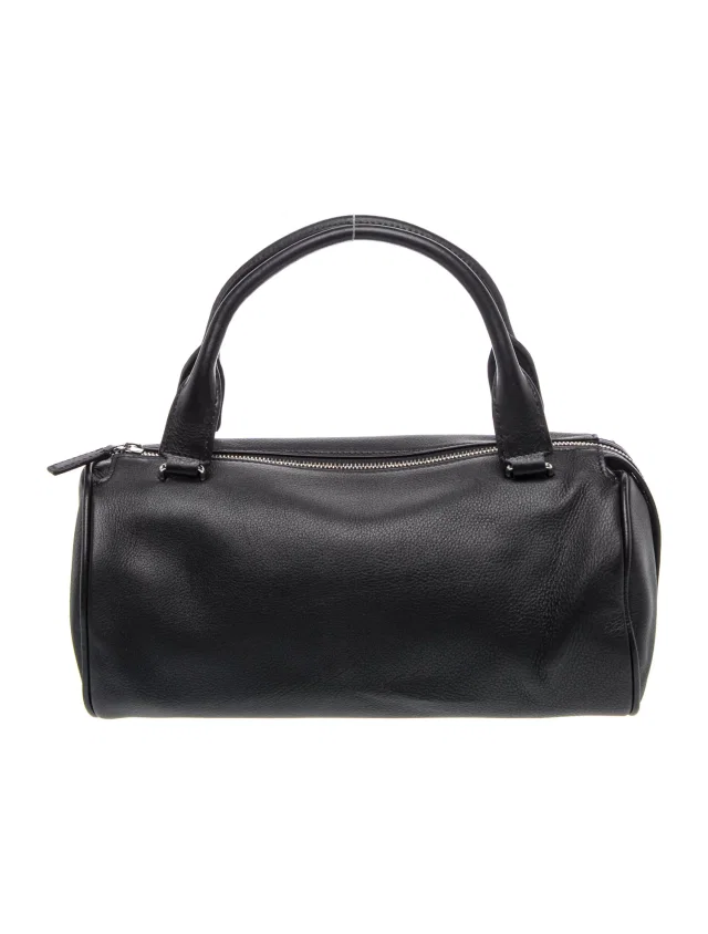The Row Leather Top Handle Bag in black Leather from The RealReal