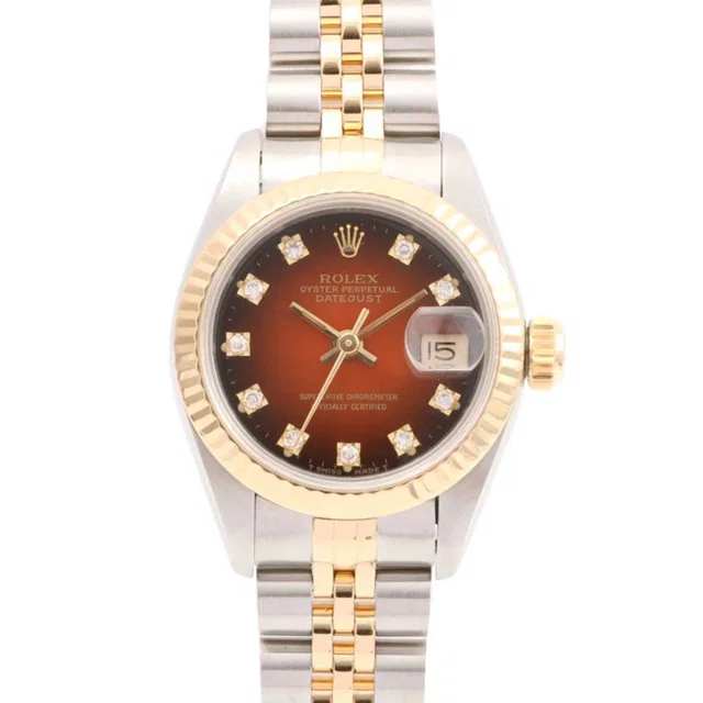 Rolex Circa 1991 10P Diamond Datejust 26mm 69173G Automatic Cherry Gradient from VINTAGE QOO TOKYO