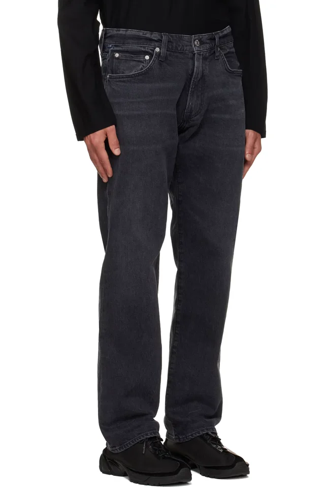 Citizens of Humanity Black Elijah Straight Archive Jeans, photo 2 of 4 from SSENSE