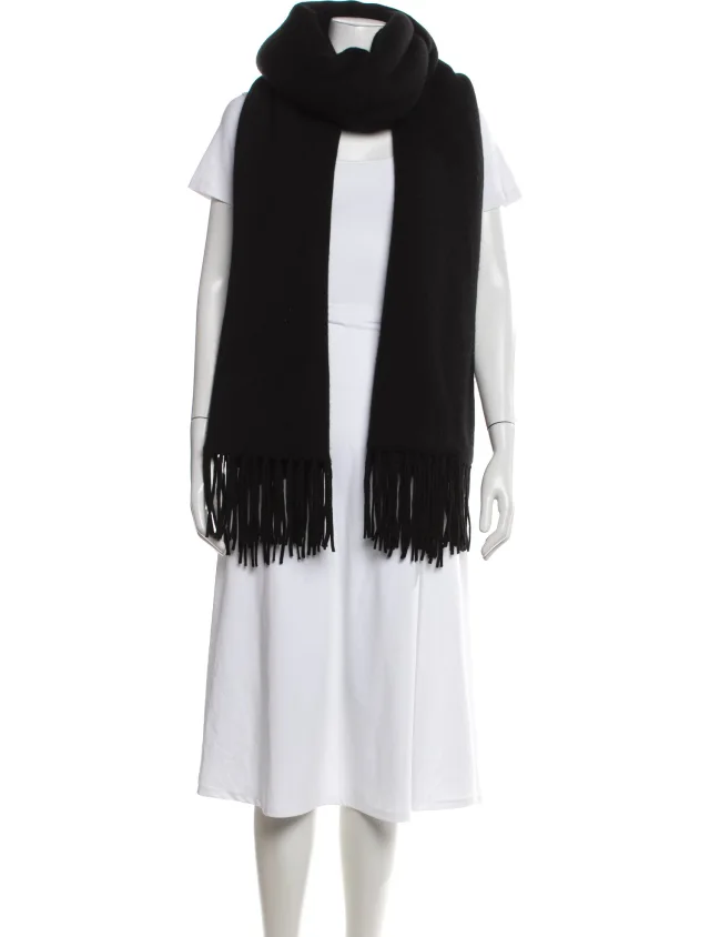 Khaite Wool Scarf in black Wool from The RealReal, photo 3 of 3