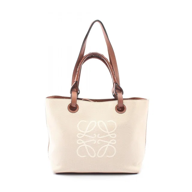 Loewe Tote Bag Anagram 2-Way Natural Brown Canvas Small in Brown Canvas from The Reluxe