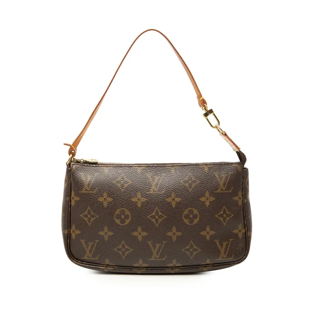 Brown Louis Vuitton Monogram Pochette Accessoires Shoulder Bag in Brown Coated canvas from Designer Revival