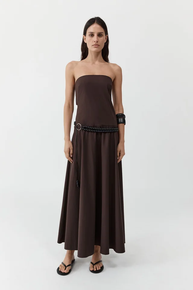 St Agni Strapless Rouleau Dress - Bark from St. Agni, photo 1 of 1