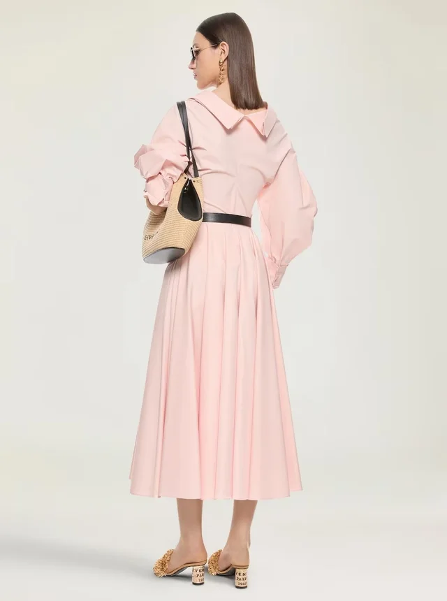 GIVENCHY Pink Fitted Shirt with Cut-Out Design on Front and Back in Cotton for Women in Pink, photo 10 of 10 from Gaudenzi Boutique