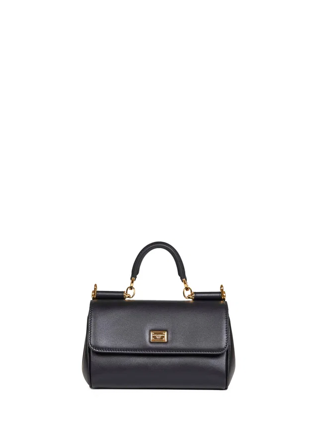 Dolce & Gabbana My Sicily Top Handle Bag — Black Calf Leather in Black Calfskin from HEWI