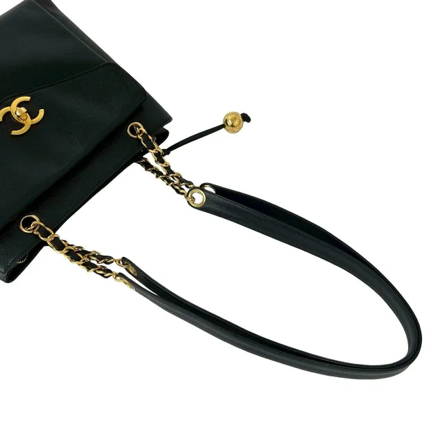 Chanel Caviar Mini Tote Bag in Black Caviar leather from LuxUness, photo 4 of 10