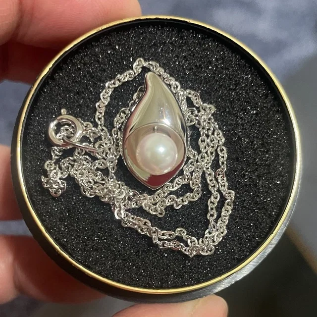 Tasaki Elegant Silver Pearl Pendant Necklace in gray|silver from Poshmark