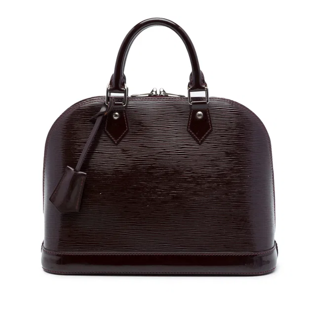 Purple Louis Vuitton Electric Epi Alma PM Satchel in Purple Leather from Designer Revival