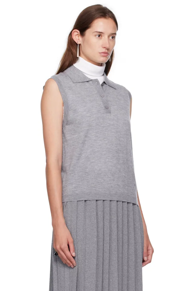 LISA YANG Gray Lise Polo, photo 2 of 4 from SSENSE